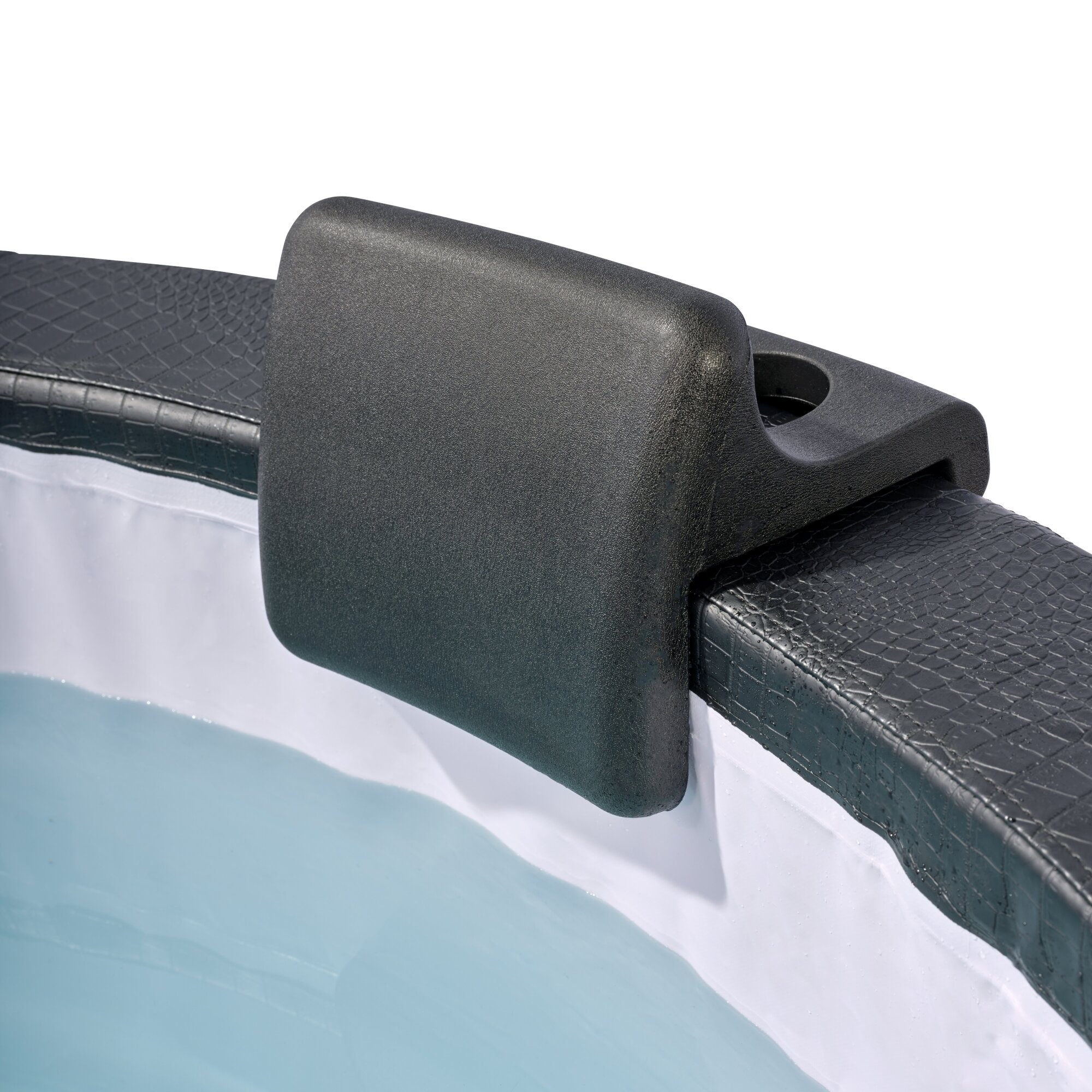 Head rest and cup holder set for the Leather Premium spa