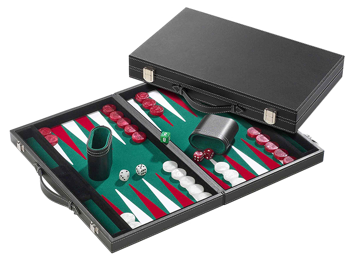 Philos Backgammon green medium 38x23,5x5,5cm