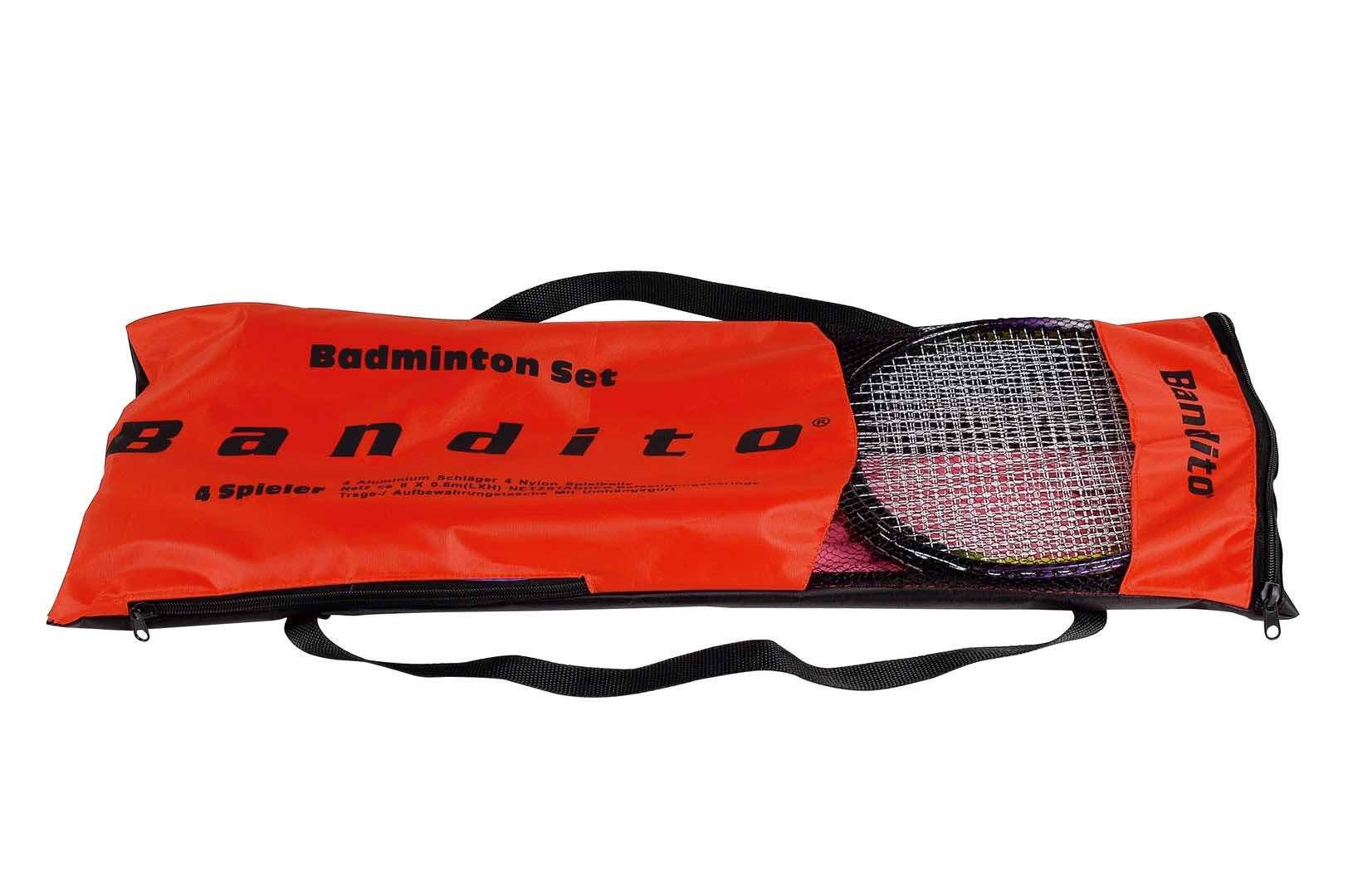 Bandito Badmintonset mit Netzgarnitur