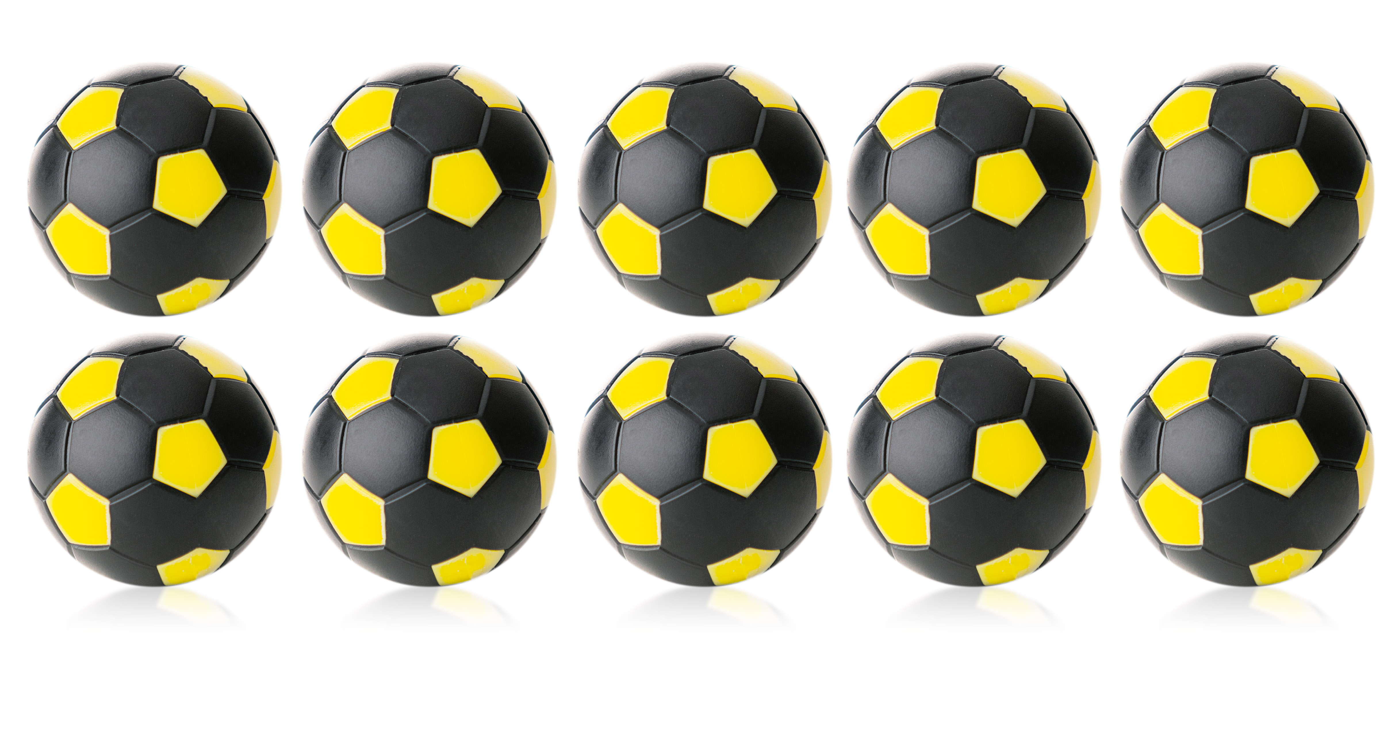 Kickerball Winspeed by Robertson 35 mm, black / yellow, set with 10 pcs.