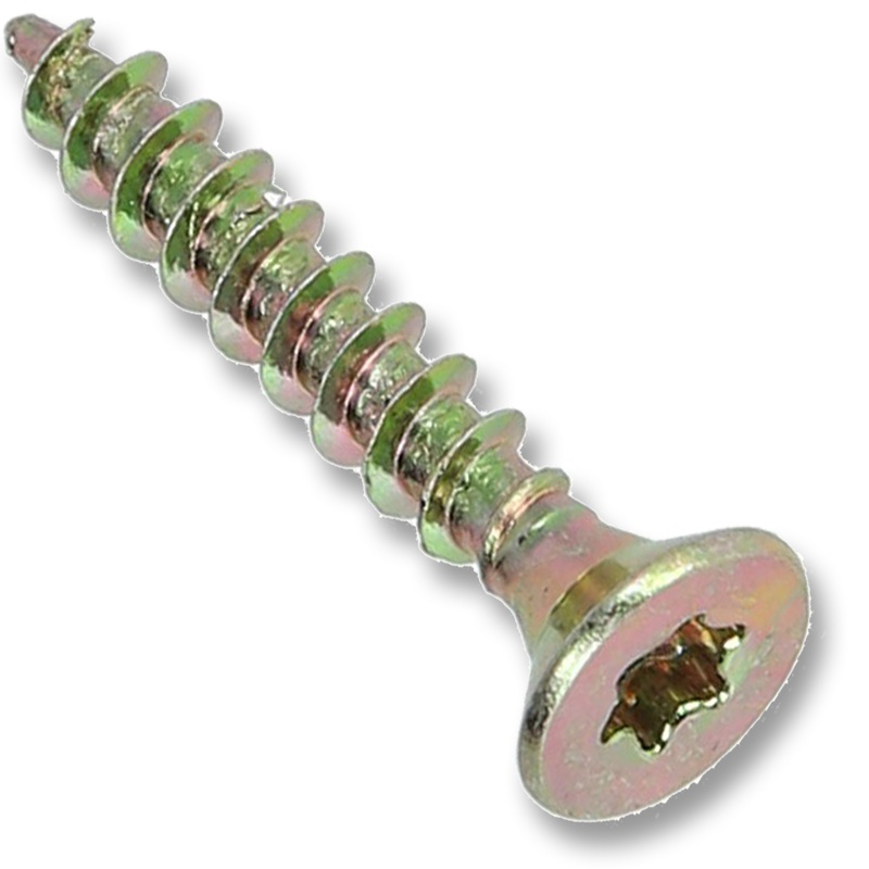 Countersunk screw for bearings