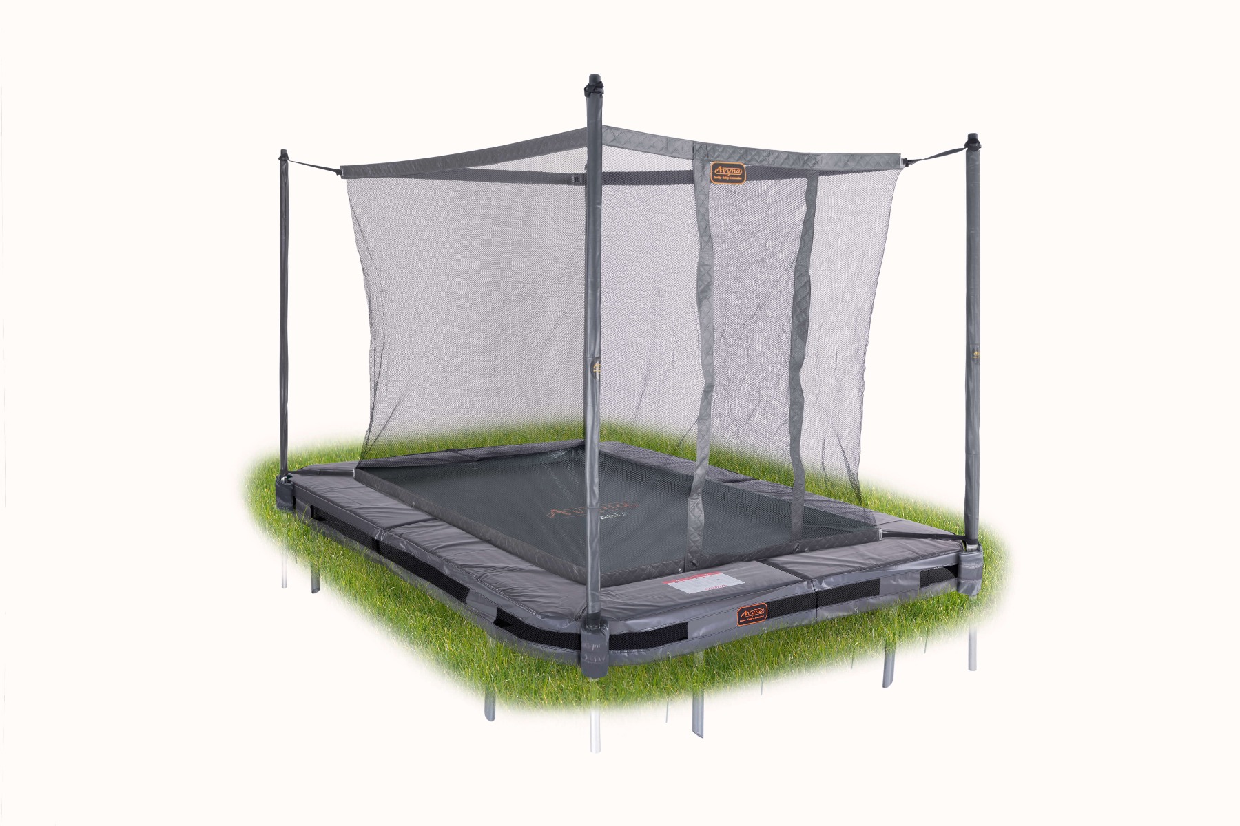 Avyna Pro-Line 215x155 InGround trampoline with net - Grey