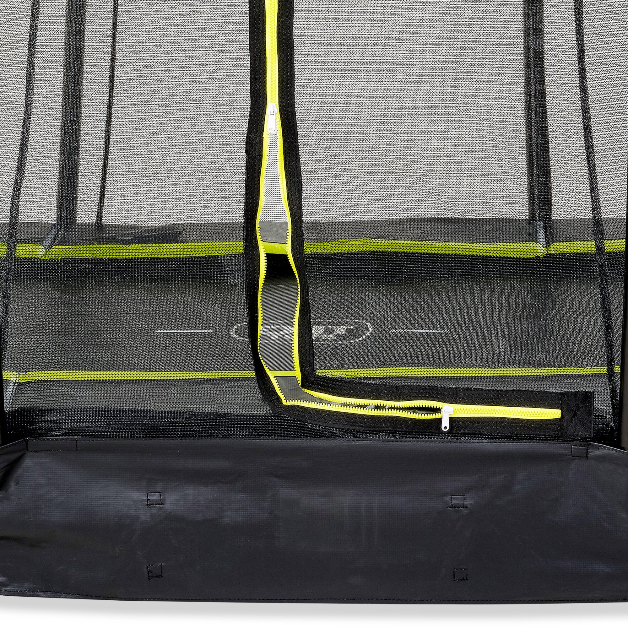 EXIT Silhouette ground trampoline 244x366cm with safety net - black