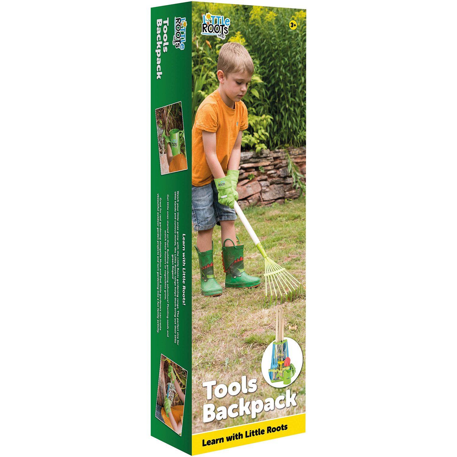 Little Roots garden tool set with backpack
