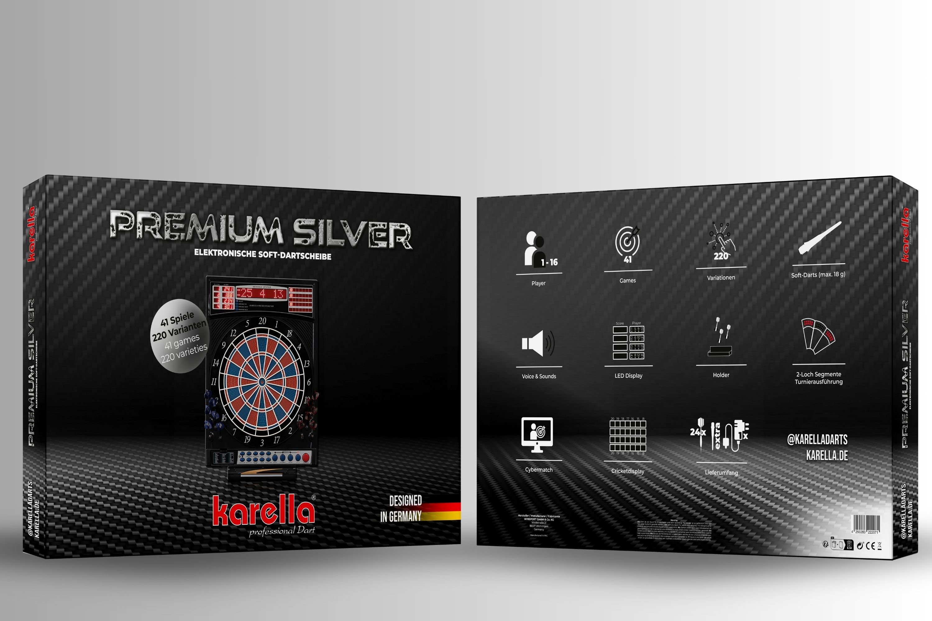 Karella premium silver dart machine