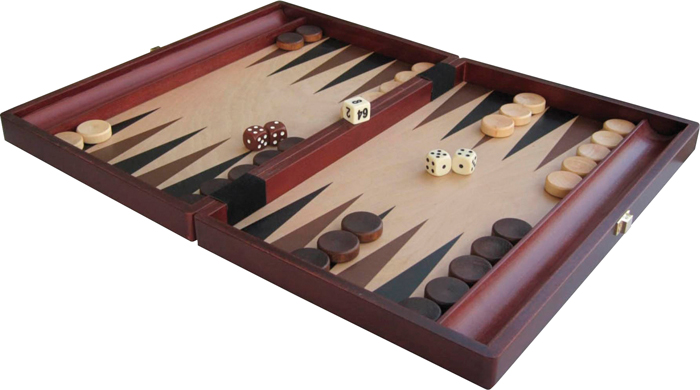 Backgammon 35x24cm wood inlaid