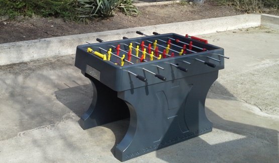 Concrete foosball table