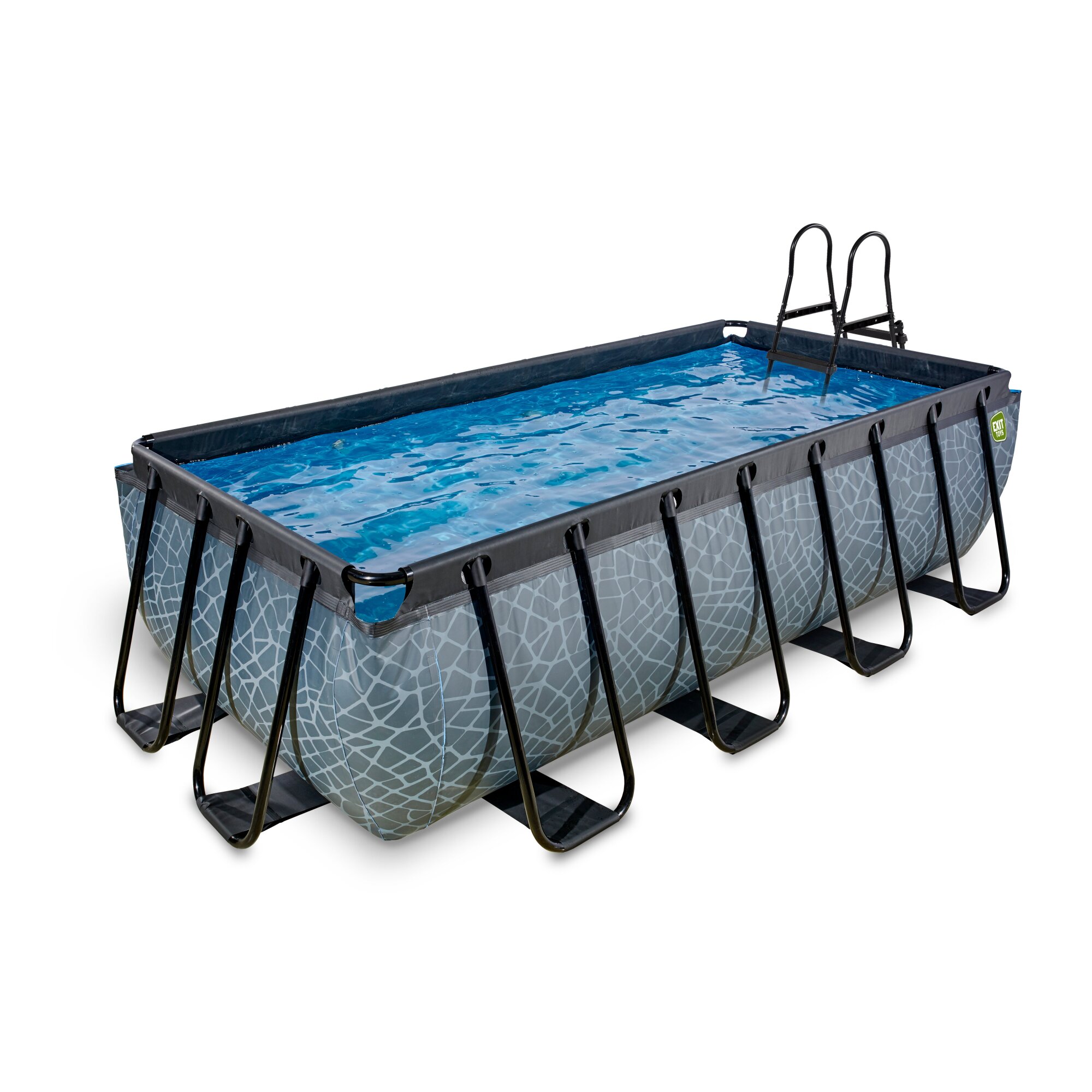 EXIT Stone pool 400x200x100cm with filter pump - grey