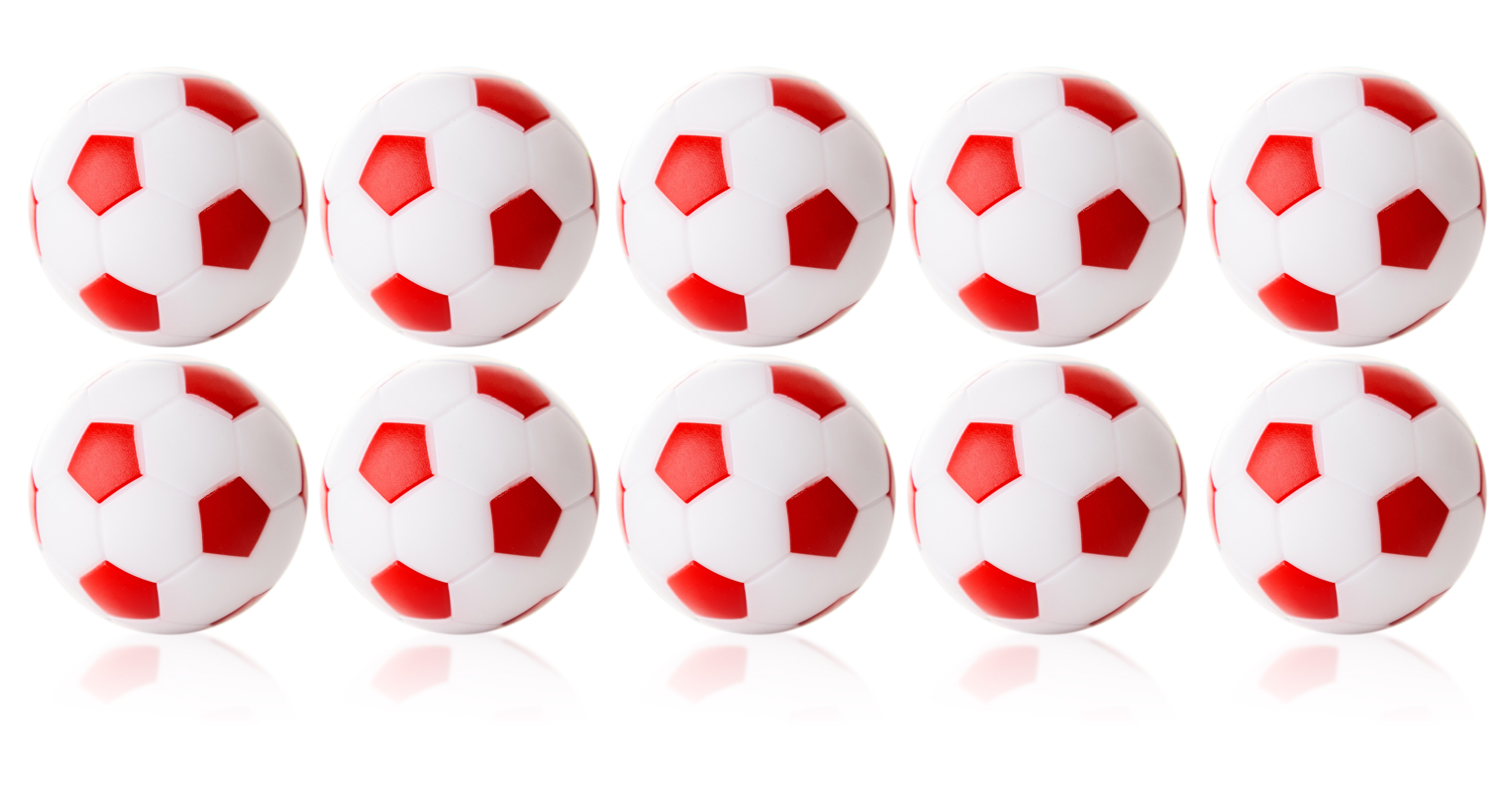 Kickerball Winspeed by Robertson 35 mm, white / red, set with 10 pcs.
