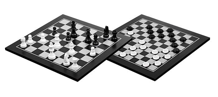 Philos wooden chess-dam set 40x40 cm
