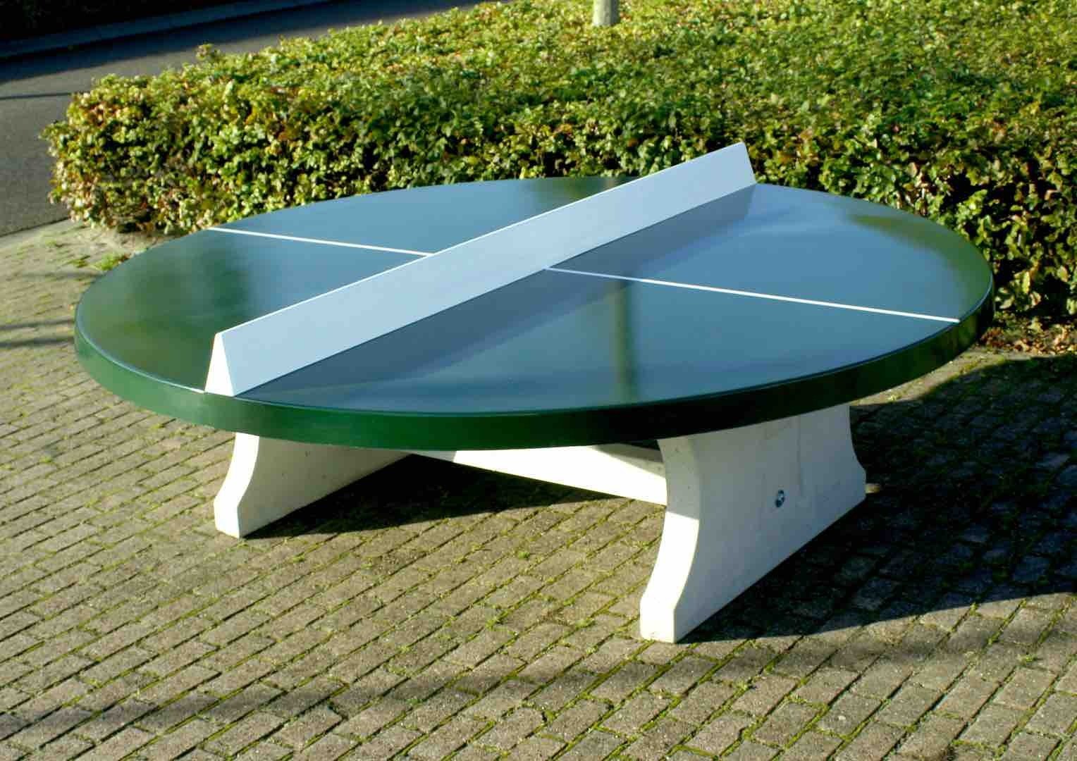 Tischtennisplatte aus Beton - rund