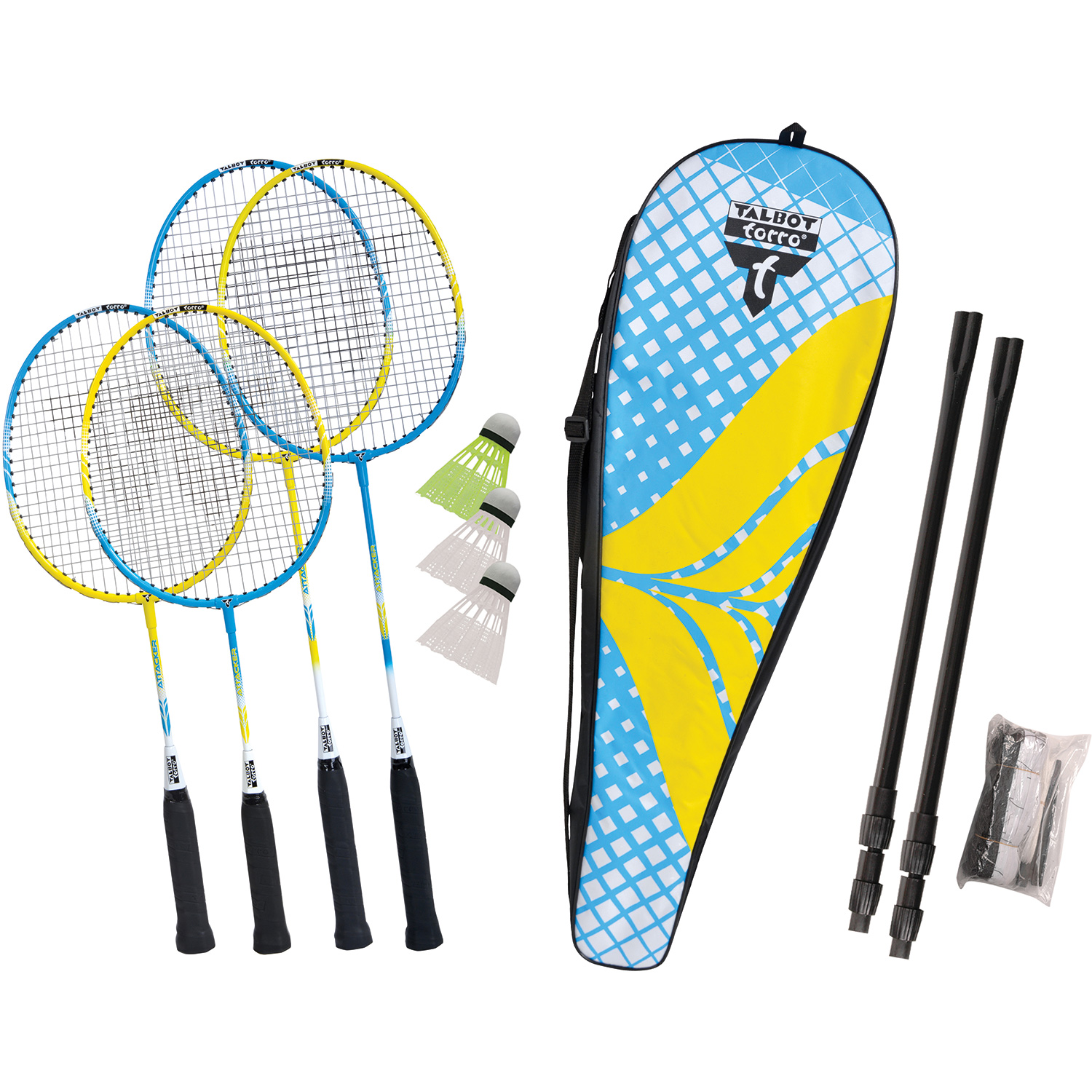 Badminton Set Family incl 2 yrs + St. rackets
