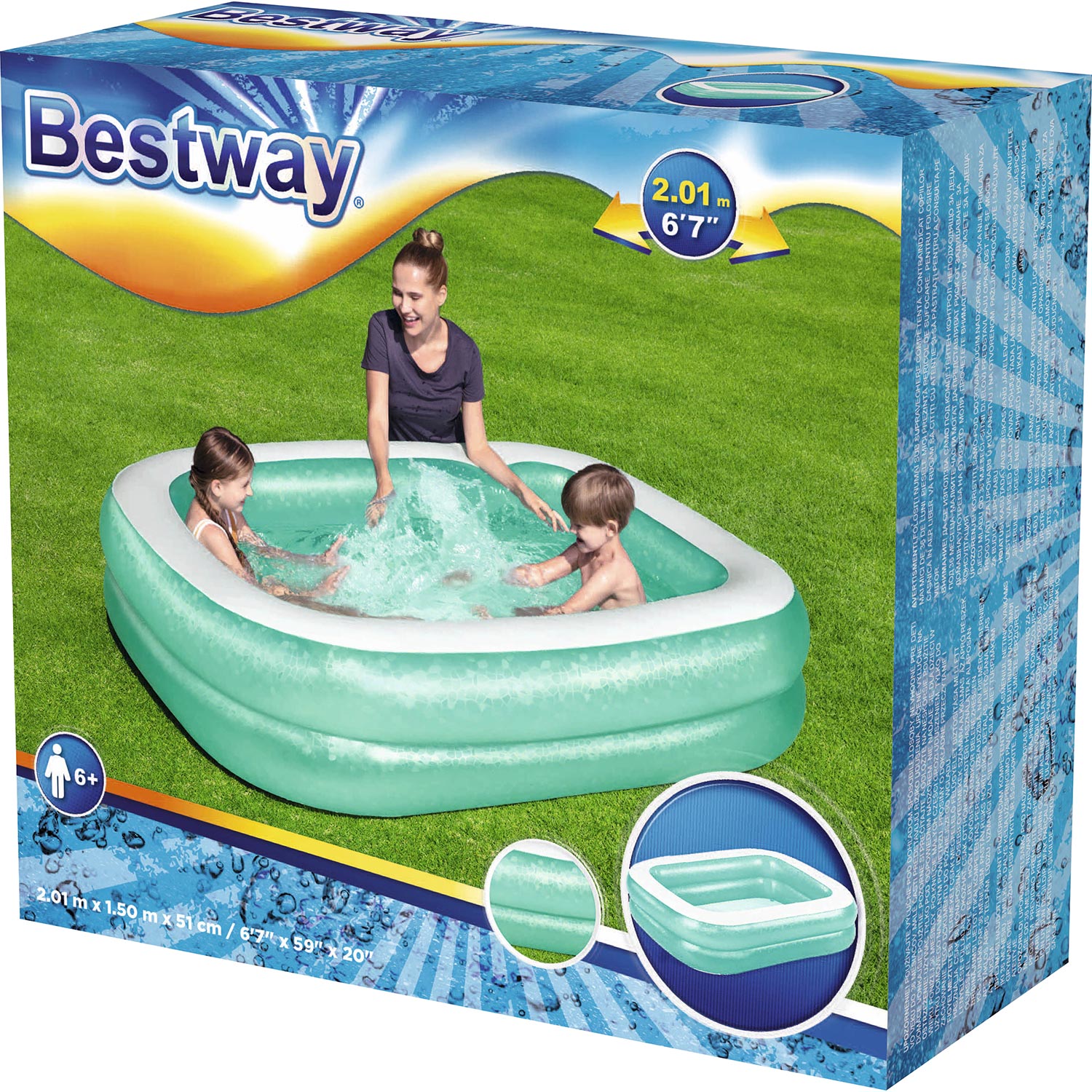 Bestway inflatable family pool 201 x 150 cm
