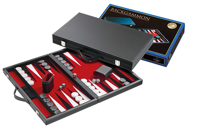 Philos Backgammon rot groß 46,5x2